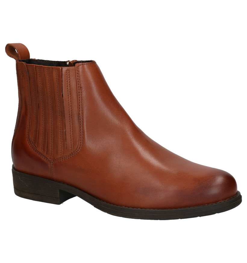 River Woods Samira Bottines en Cognac en cuir (260292)