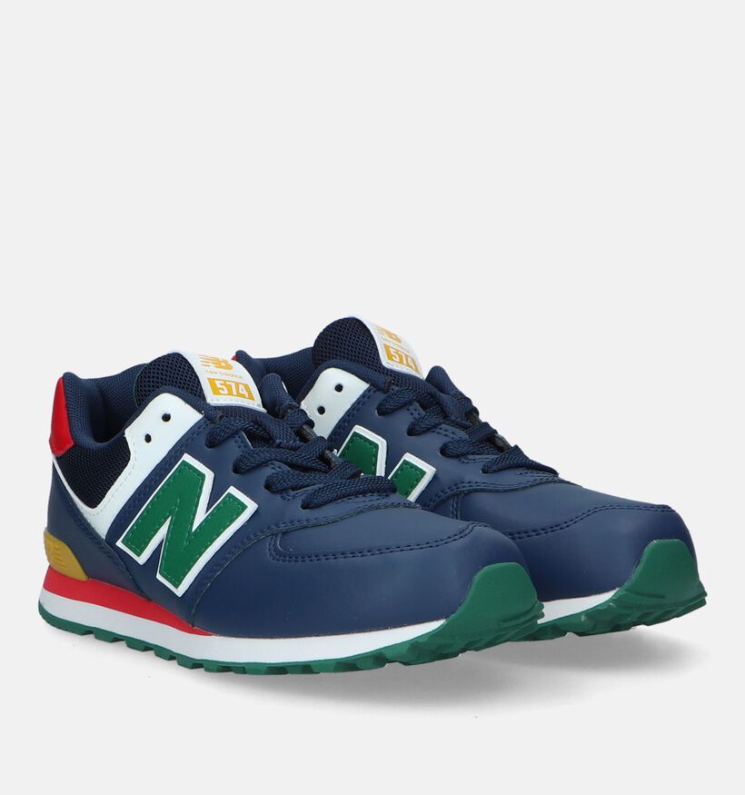 New Balance GC574 Baskets en Bleu pour garçons, filles (327758) - pour semelles orthopédiques