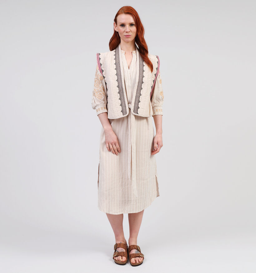 Reu Mazarine Boho Beige Gilet Mouwloos voor dames (357938)
