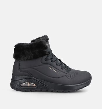 Skechers Uno Rugged High Boots Zwart/Roze