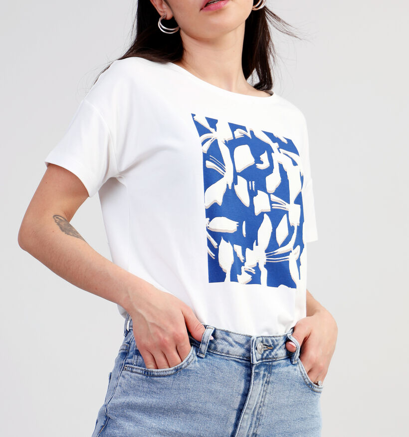 comma Witte T-shirt voor dames (337500)