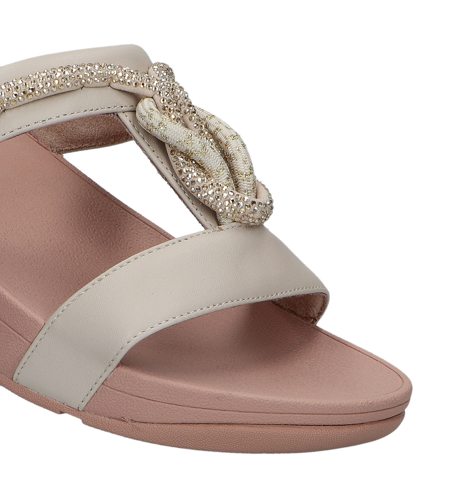 FitFlop Fino Crystal Cord Beige Slippers Dames Slippers Online op TORFS .BE