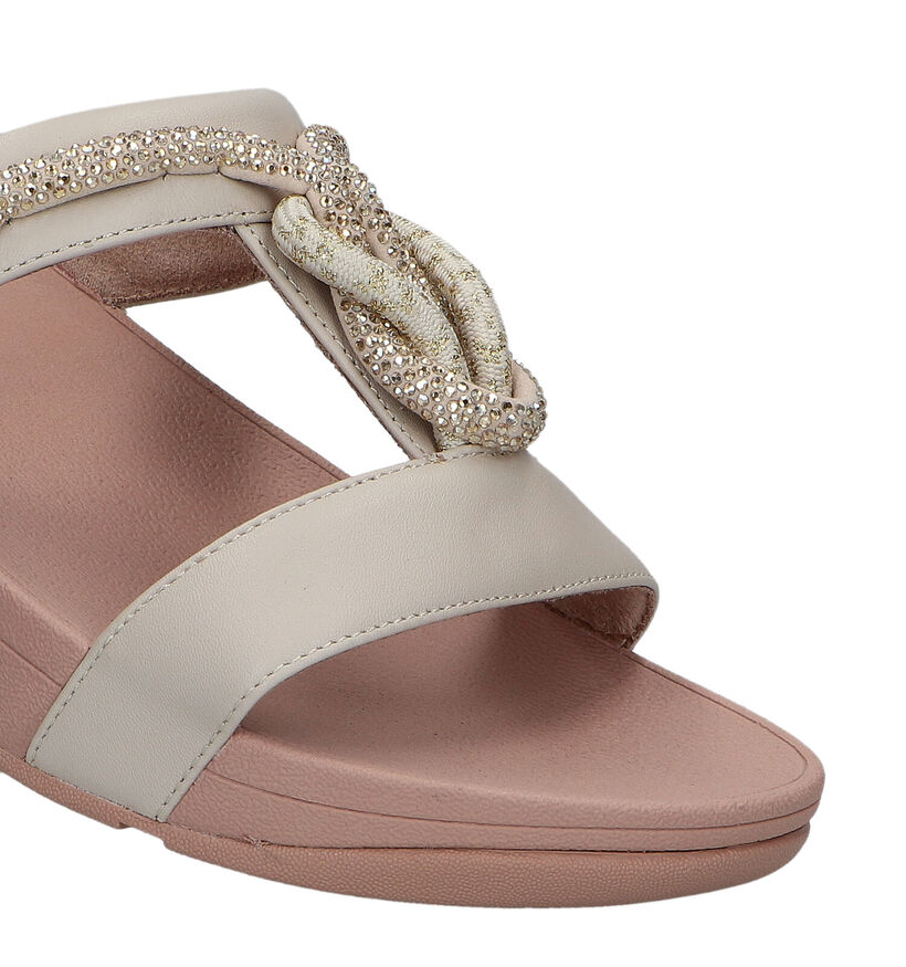 FitFlop Fino Crystal-Cord Beige Slippers voor dames (320479)