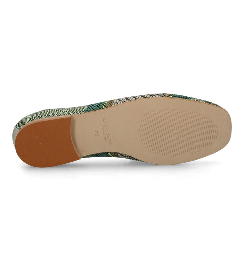 Jhay Loafers en Vert en textile (325531)