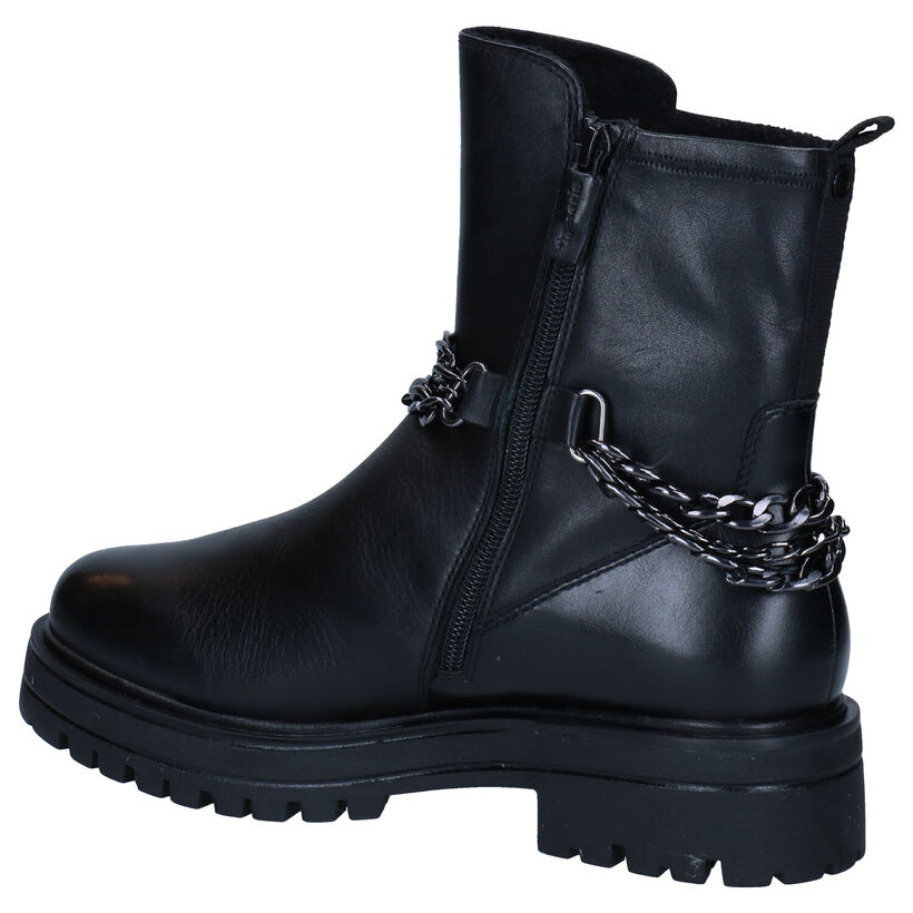 Tamaris Bottines motardes en Noir en cuir (297061)