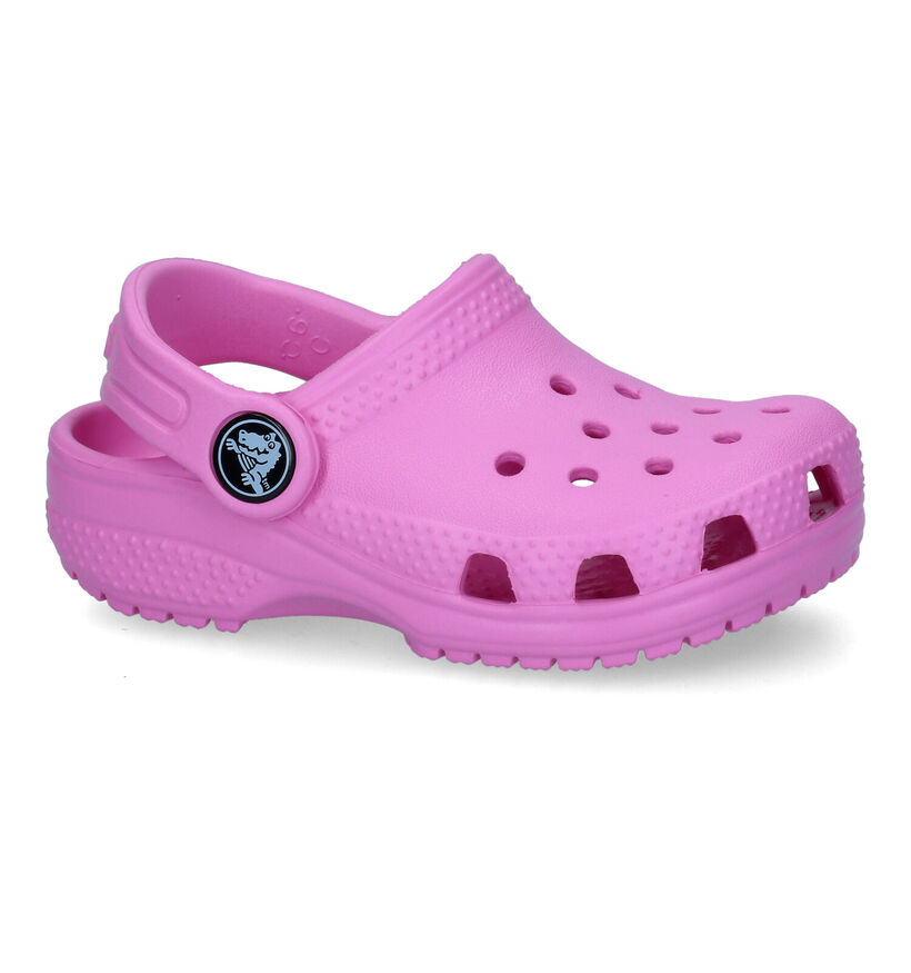 Crocs Classic Clog Nu-pieds en Fuchsia pour filles (307775)