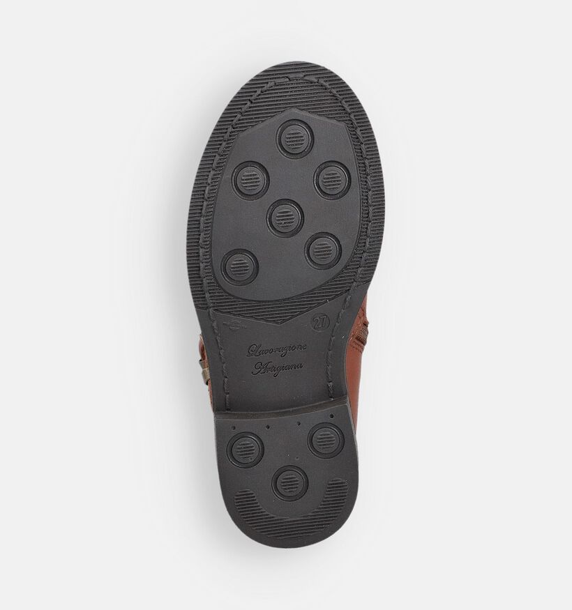 FR by Romagnoli Bottes hautes en Cognac pour filles (362349) - pour semelles orthopédiques