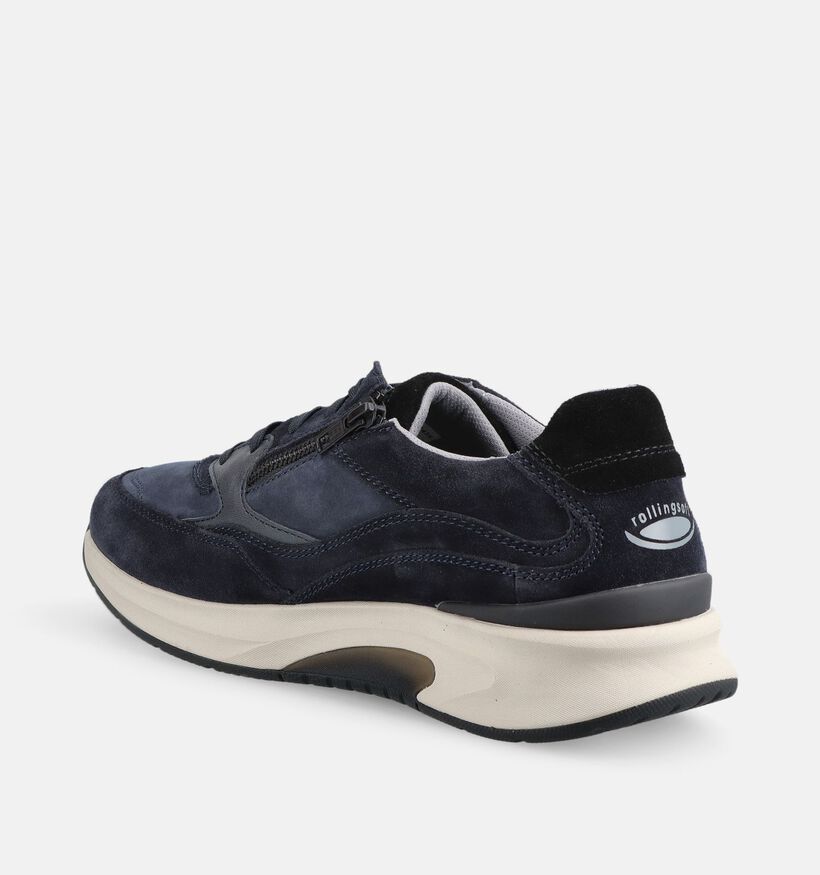 Gabor Chaussures plates en Bleu fonc&eacute; pour hommes (380910) - pour semelles orthop&eacute;diques