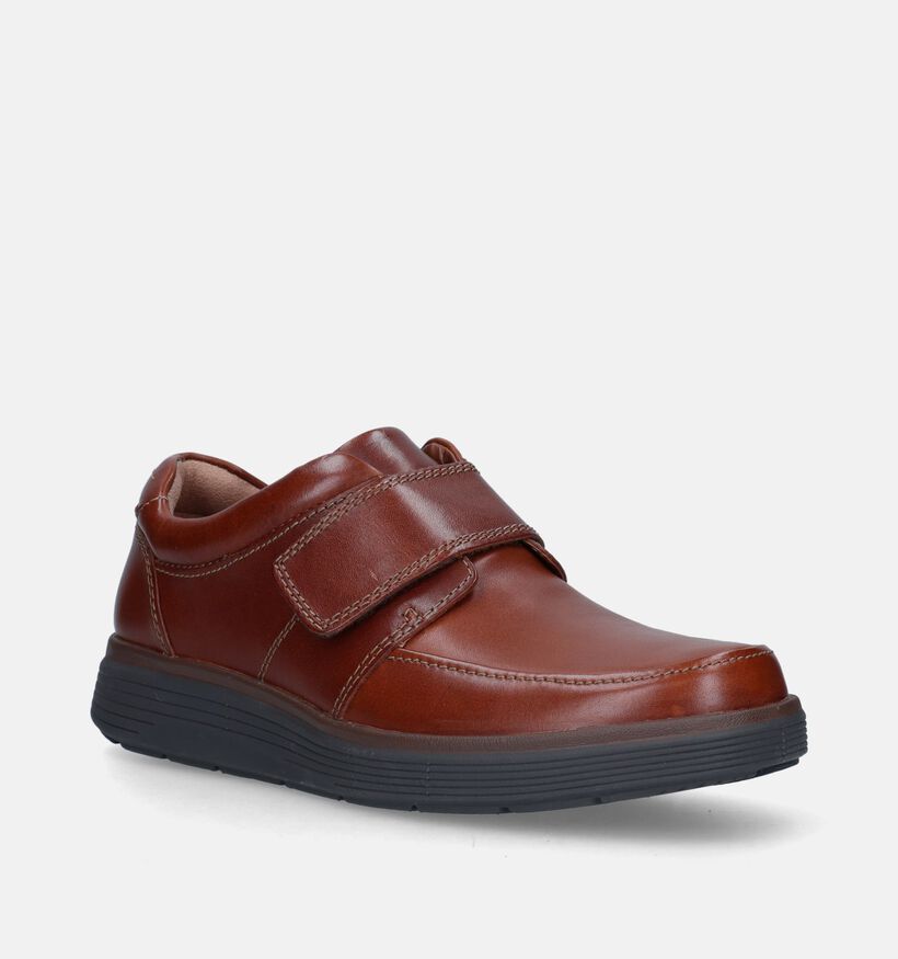 Clarks Un Abode Strap Bruine Velcroschoenen voor heren (313696) - geschikt voor steunzolen