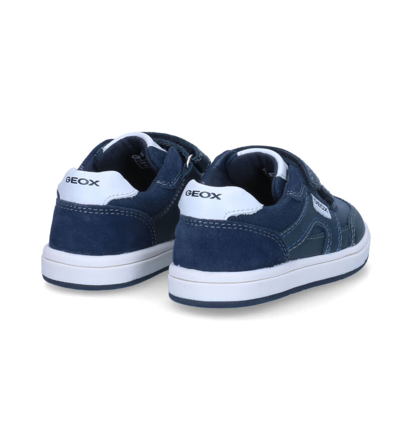 Geox Trottola Boy A Chaussures à velcro en Bleu pour garçons (302601) - pour semelles orthopédiques