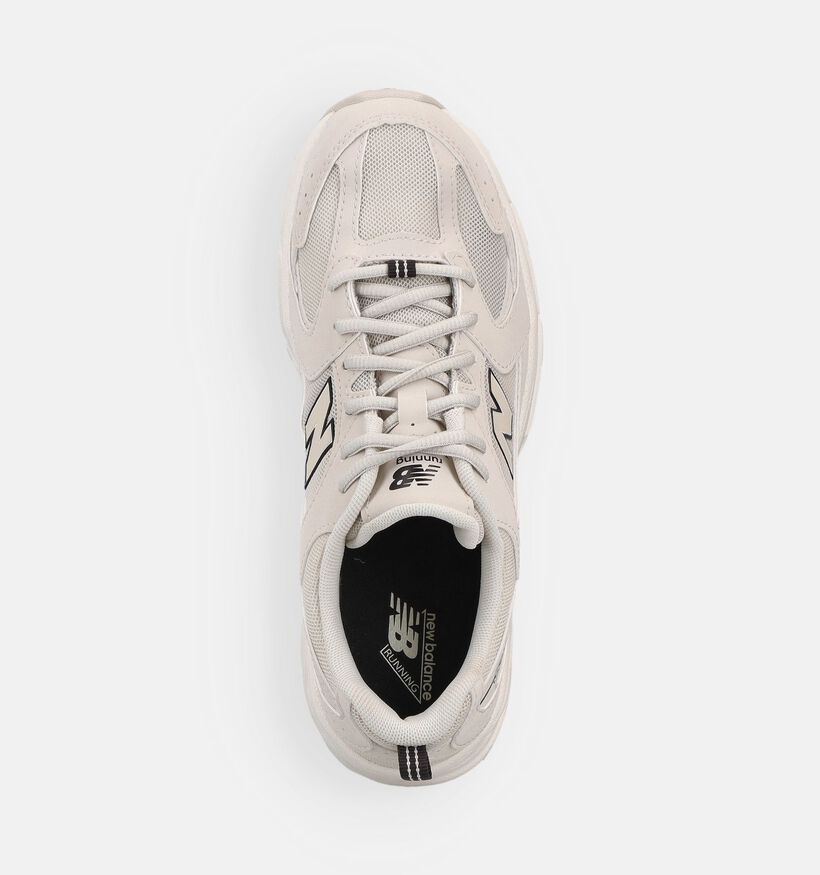 New Balance 530 Baskets basses en Ecru pour filles (375137) - pour semelles orthop&eacute;diques