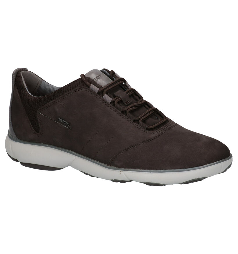 Geox Grijze Sneakers in leer (264012)