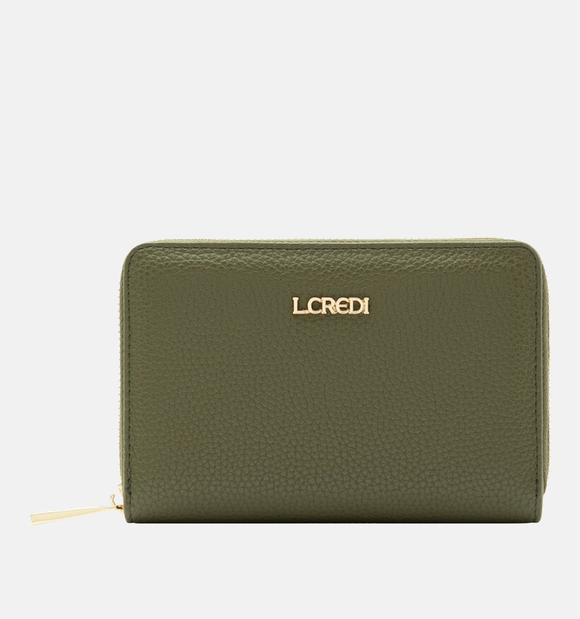 L.Credi Perla Groene Portemonnee voor dames (364421)
