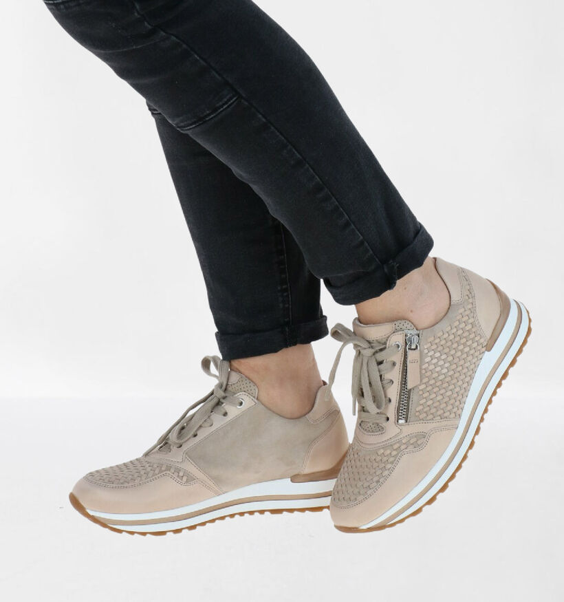 Gabor OptiFit Chaussures à Lacets en Beige en cuir (287770)