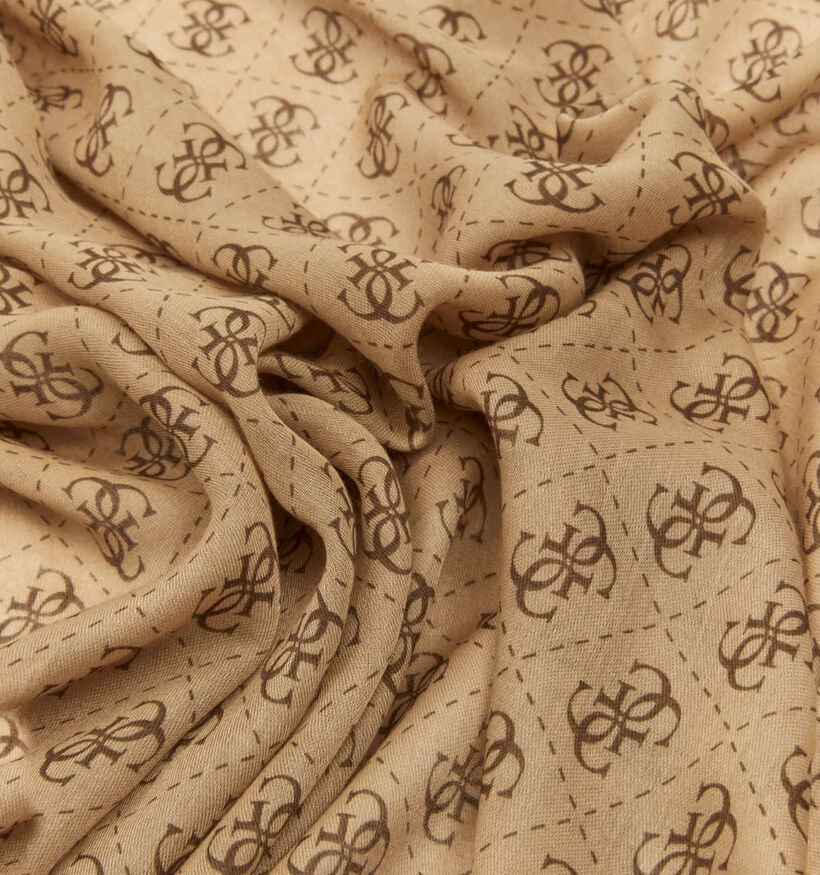 Guess Latte Logo Lichtbruine Sjaal voor dames (375895)