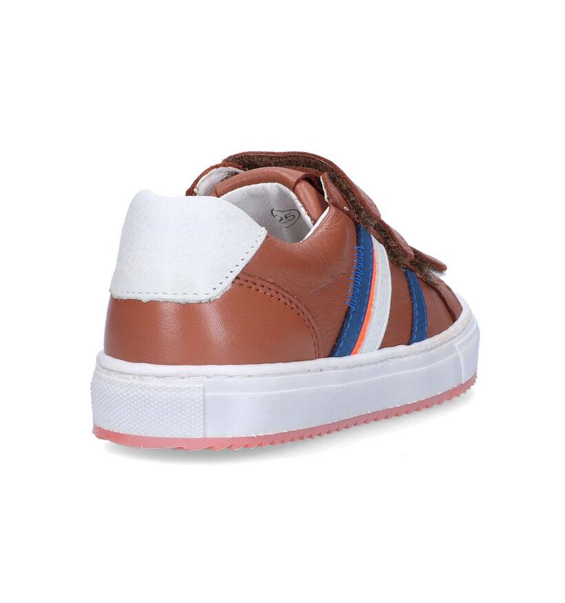 Little David Bruce 2 Cognac Velcroschoenen voor jongens (324075) - geschikt voor steunzolen