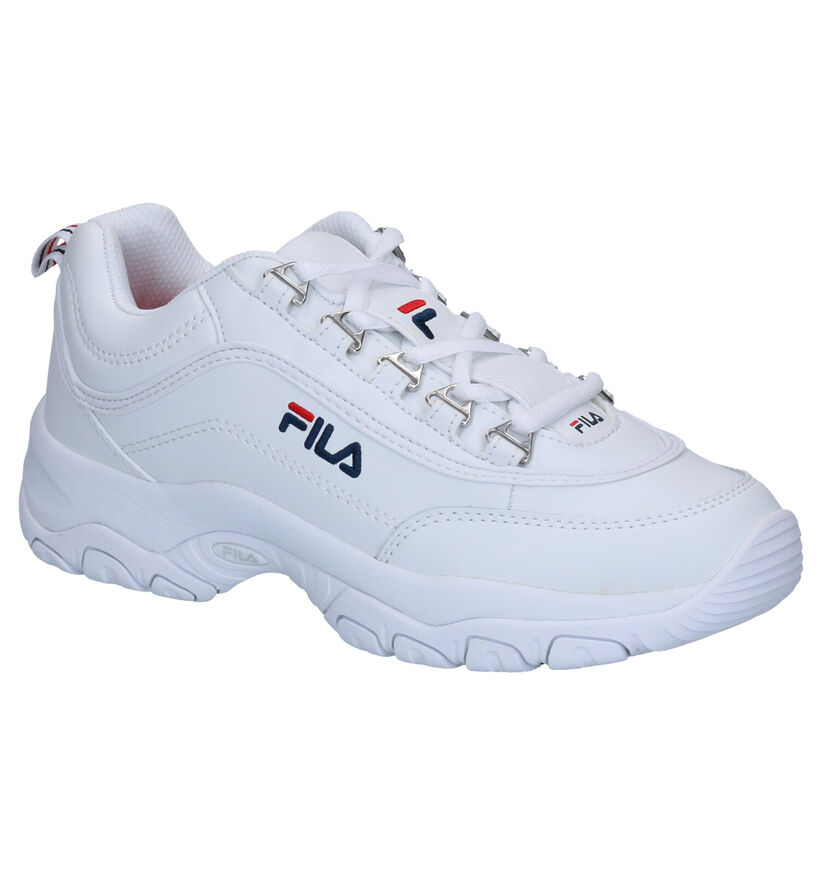 Fila Strada Low Witte Sneakers in leer (265577)