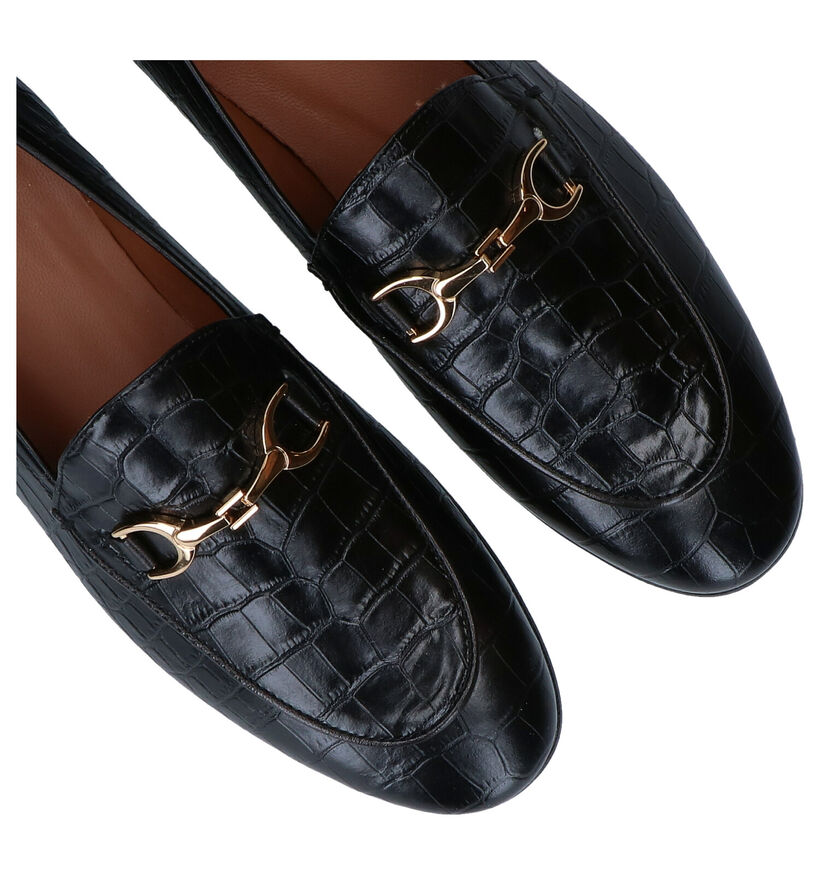 Via Limone Zwarte Loafers in leer (281557)