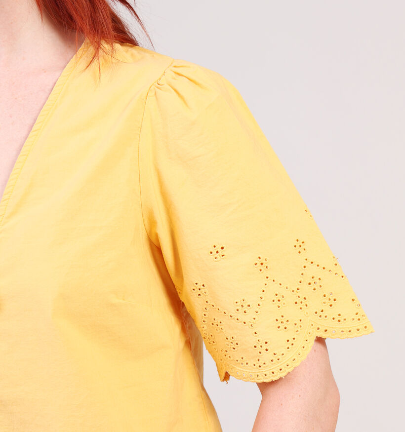 Pieces Talmina Blouse courte en Jaune pour femmes (357400)