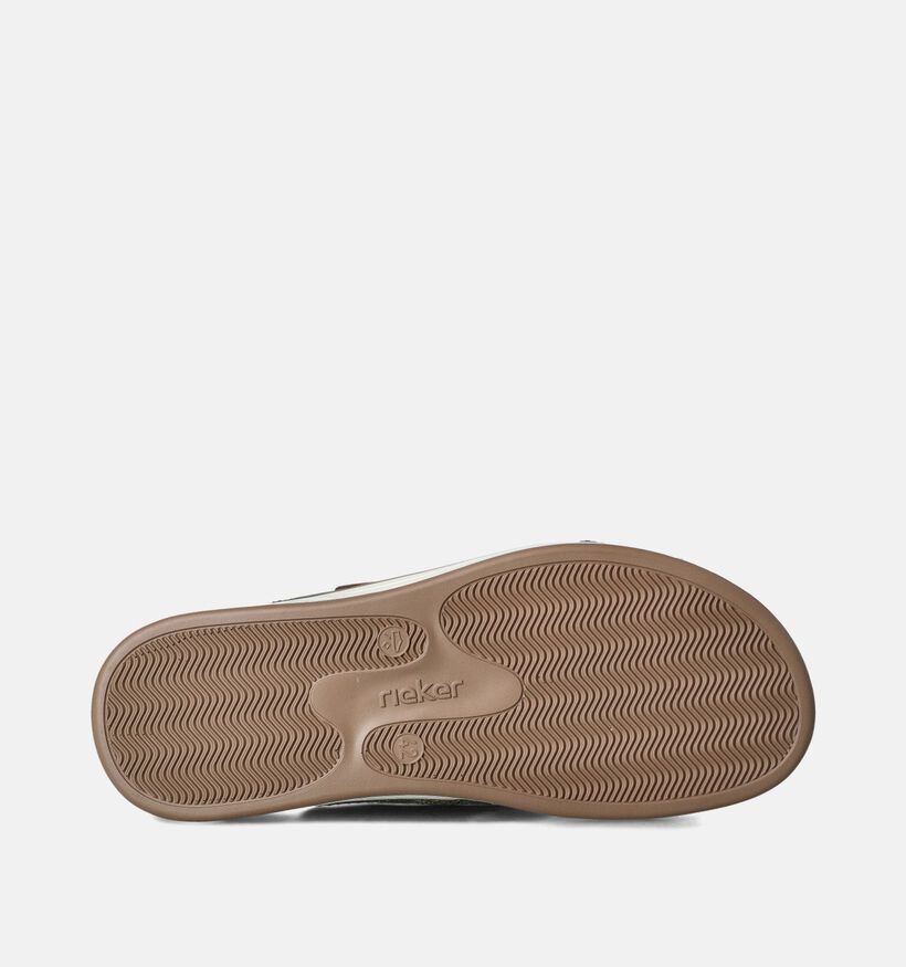 Rieker Nu-pieds casual en Vert kaki pour hommes (354835)