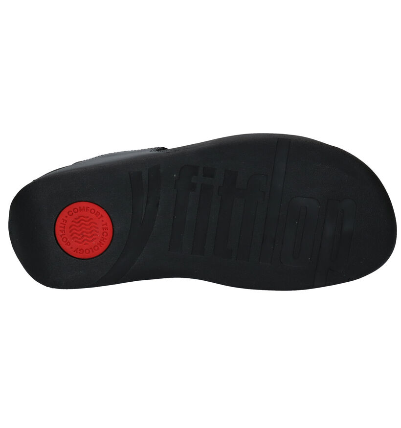 FitFlop Walkstar Zwarte Teenslippers in leer (293471)