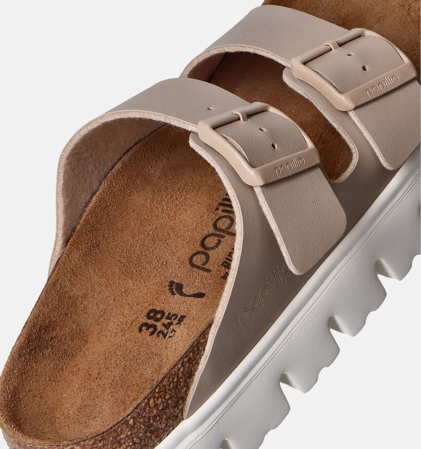 Birkenstock Arizona Pap Chunky Nu-pieds en Beige pour femmes (350875)