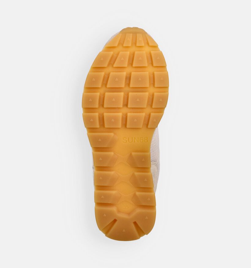 Sun68 Ally Glitter Baskets basses en Beige pour filles (369053) - pour semelles orthop&eacute;diques