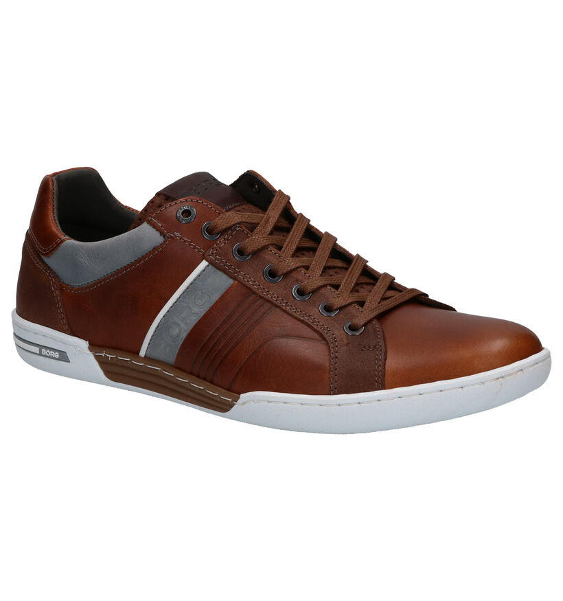 Björn Borg Coltrane Cognac Veterschoenen in leer (266972)