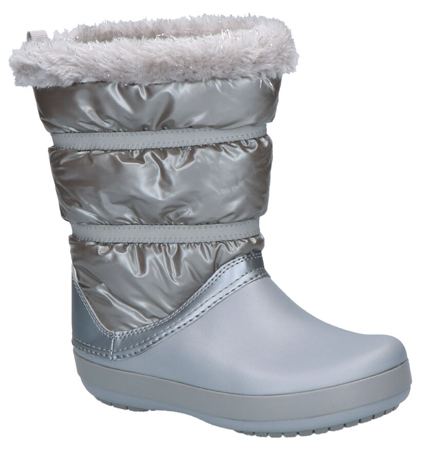 Crocs Crocband Zilveren Snowboots in stof (255726)