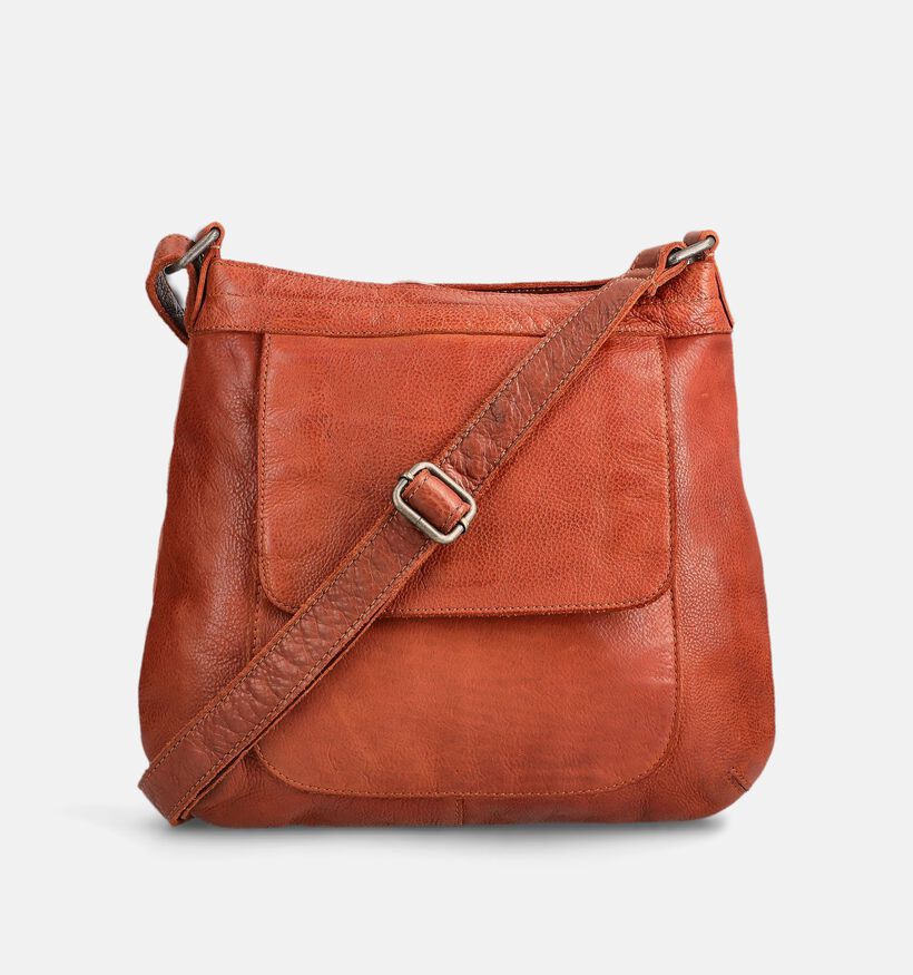Bear Design Sac port&eacute; crois&eacute; en Cognac pour femmes (375818)