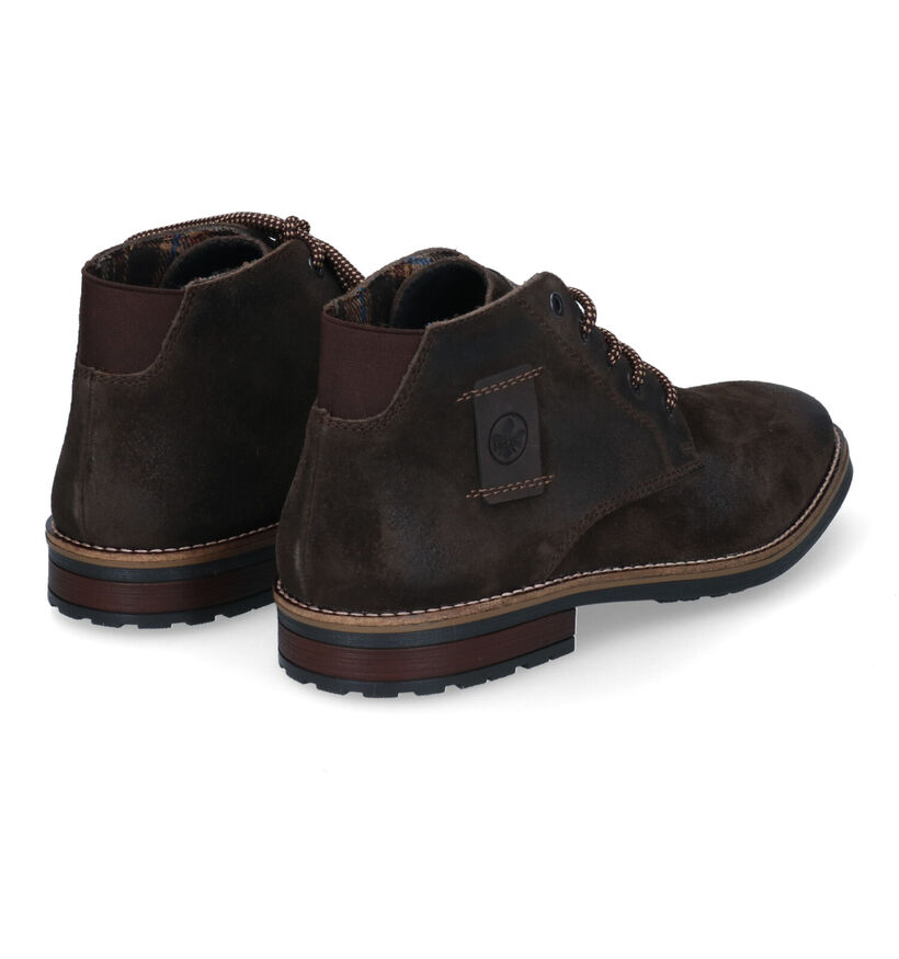 Rieker Bruine Hoge Schoenen in nubuck (315619)