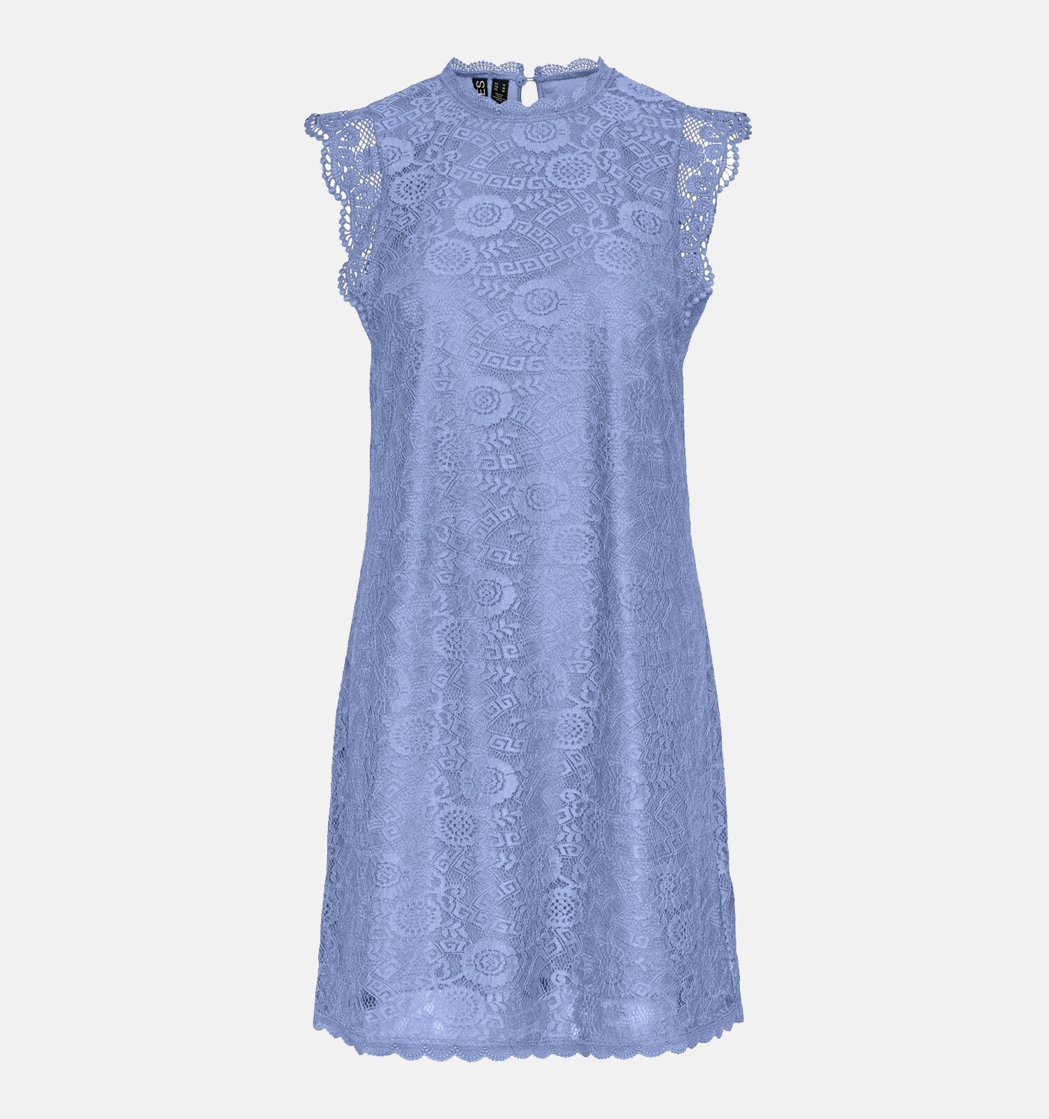 Blauwe kanten jurk shop