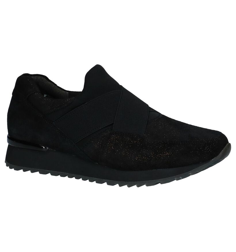 Gabor Optifit Zwarte Slip-on Sneakers in daim (231259)