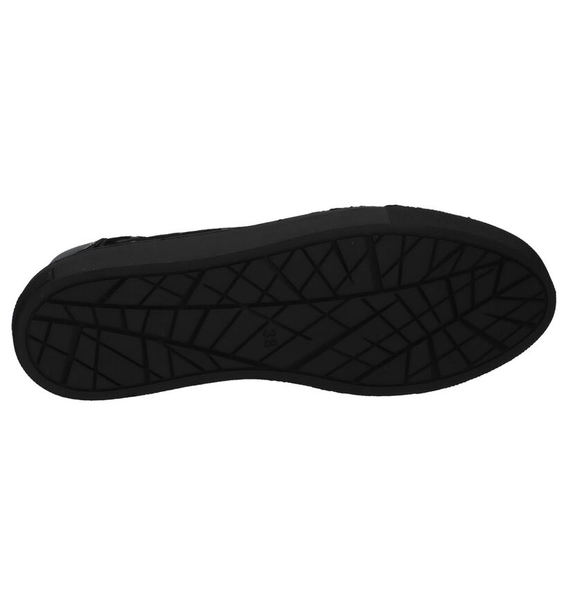Marco Tozzi Zwarte Sneakers met Sterrenprint in stof (222084)