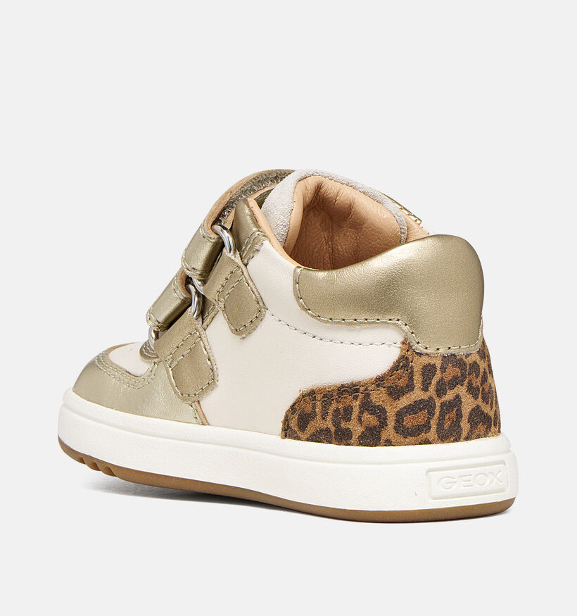 Geox Biglia Witte/Gouden Babysneakers voor meisjes (377763) - geschikt voor steunzolen