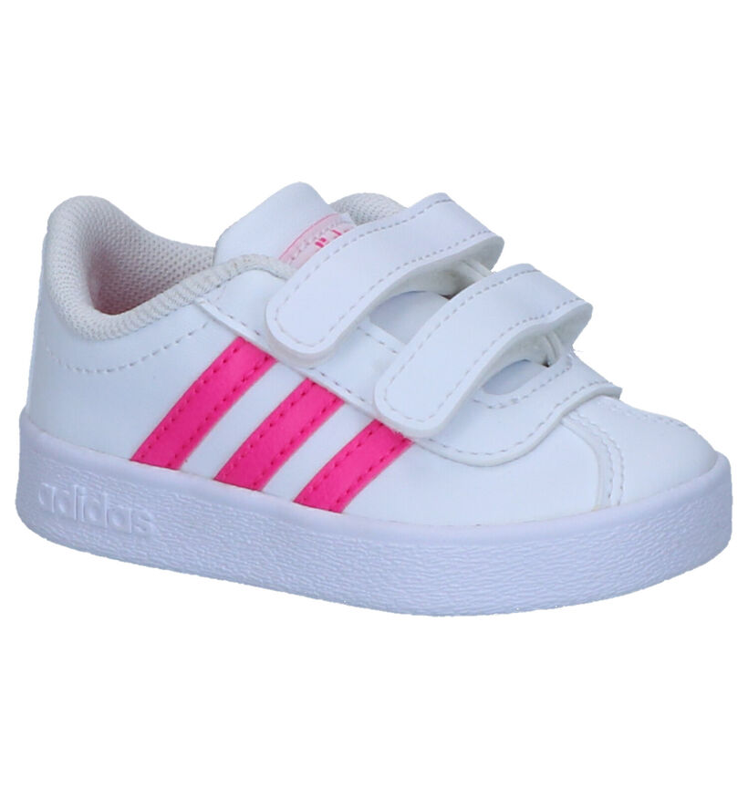 adidas VL Court 2.0 Witte Sneakers in kunstleer (264854)