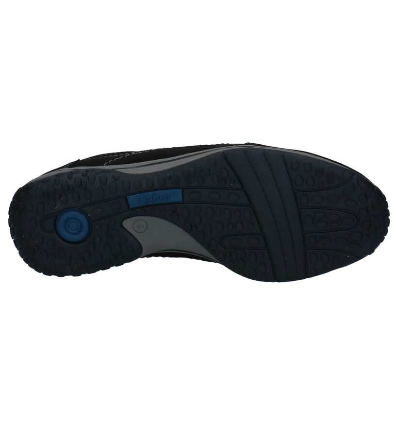 Gabor OptiFit Zwarte Veterschoenen voor dames (315300) - geschikt voor steunzolen