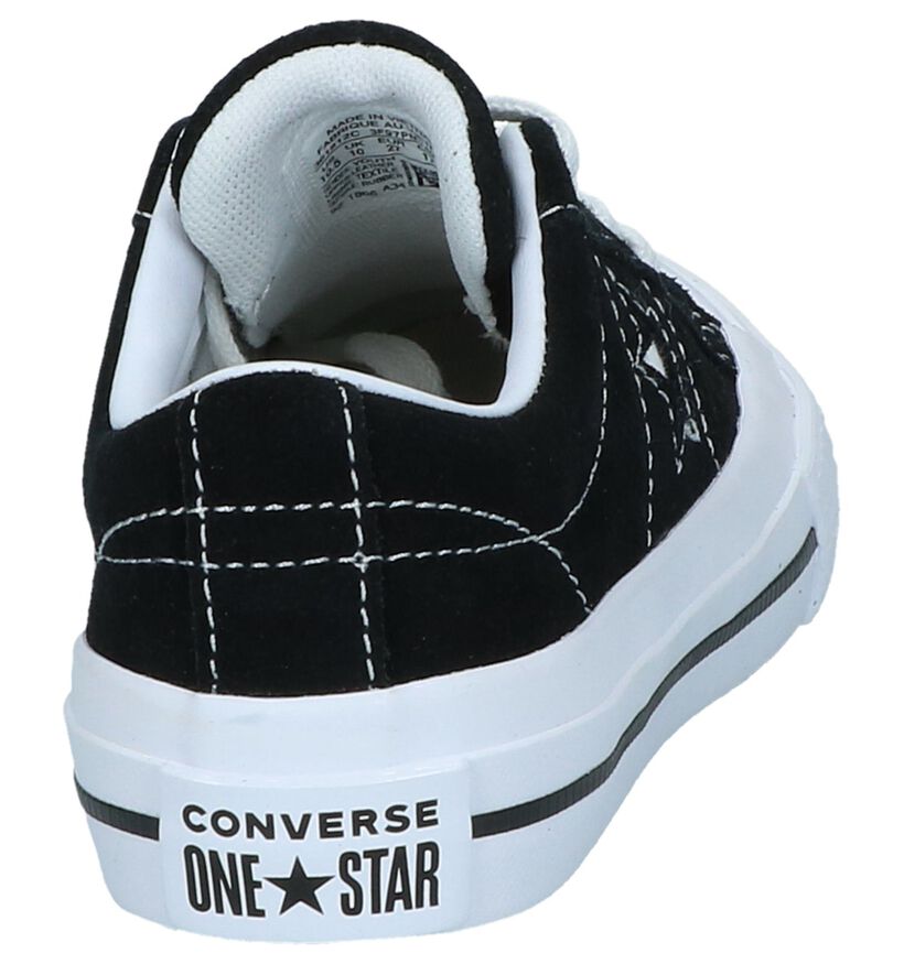 Zwarte Lage Sneakers Converse One Star, Zwart, pdp