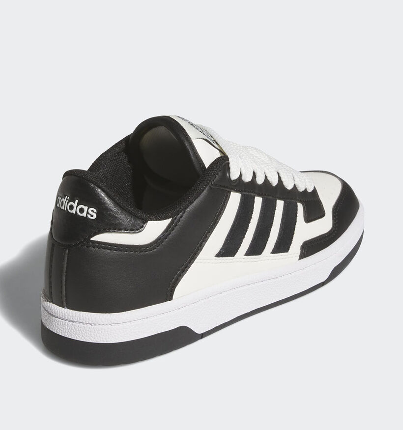 adidas Rapid Court Zwarte/Witte Sneakers voor jongens, meisjes (365372) - geschikt voor steunzolen