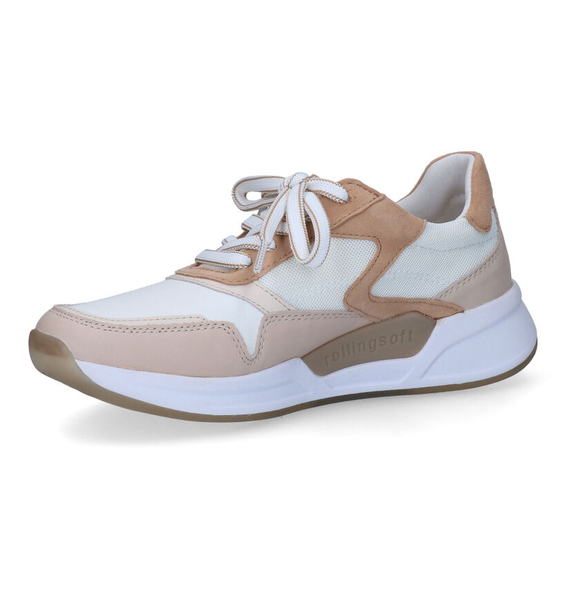 Gabor Rollingsoft Beige Sneakers voor dames (306122) - geschikt voor steunzolen