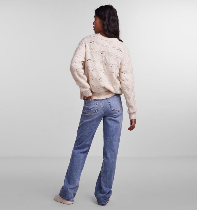 Pieces Bibbi Ecru Cardigan Met Knopen voor dames (332851)
