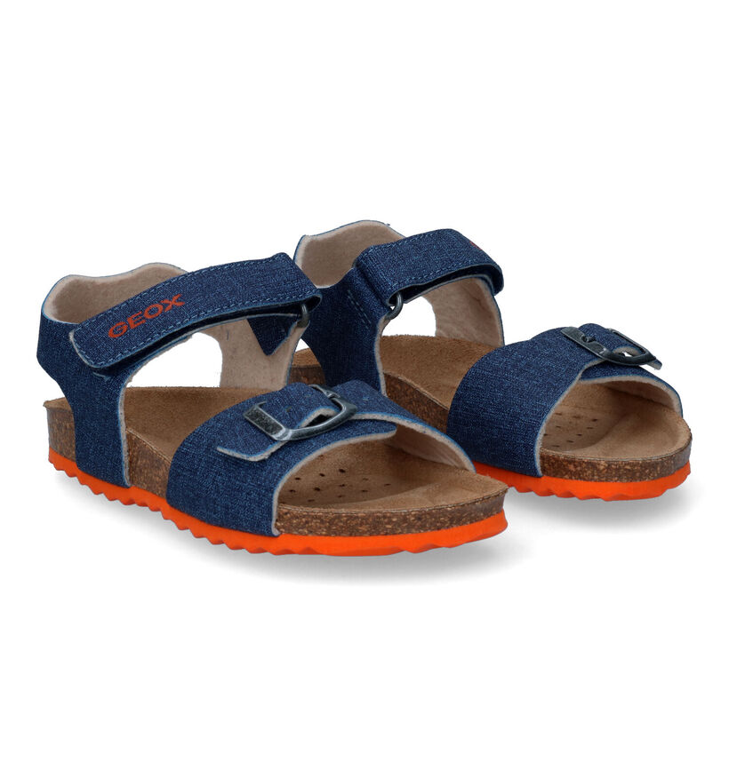 Geox Ghita Sandales en Bleu en simili cuir (303740)