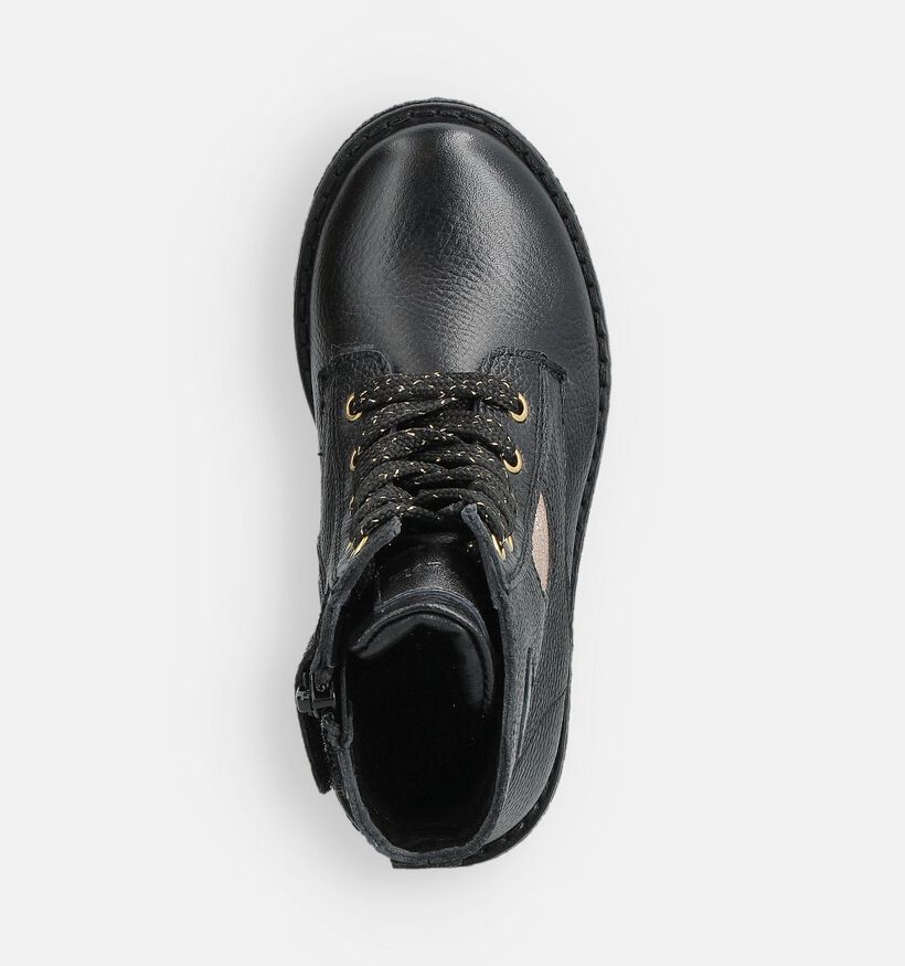 Little David Boo Zwarte Veterboots Little David Boo Zwarte Veterboots voor meisjes (361368) - geschikt voor steunzolen
