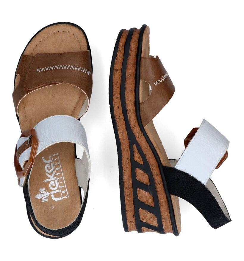 Rieker Cognac Sandalen in kunstleer (306767)