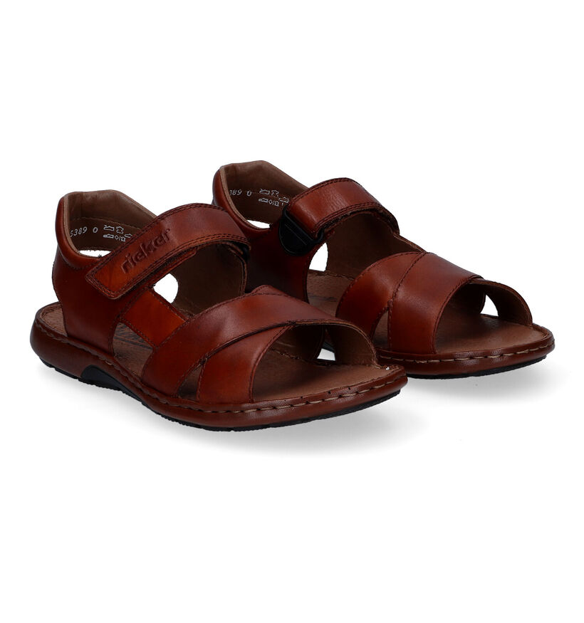 Rieker Sandales en Cognac pour hommes (339201)