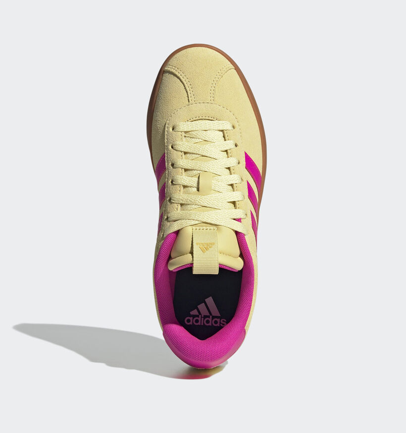 adidas VL Court 3.0 Baskets sportives en Jaune pour femmes (359451) - pour semelles orthopédiques