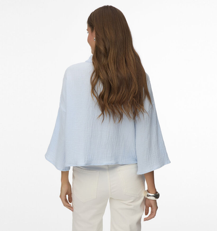 Vero Moda Natali Crop Lichtblauw Hemd voor dames (369437)