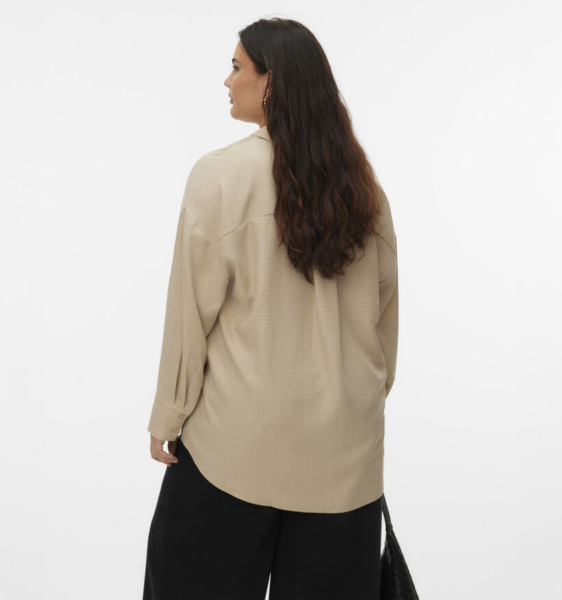 Vero Moda Curve Melaney Queen Lichtbeige Blouse voor dames (369321)
