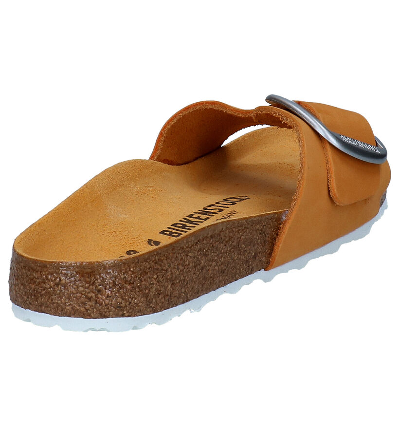 Birkenstock Madrid Big Buckle Zwarte Slippers in nubuck (322776)