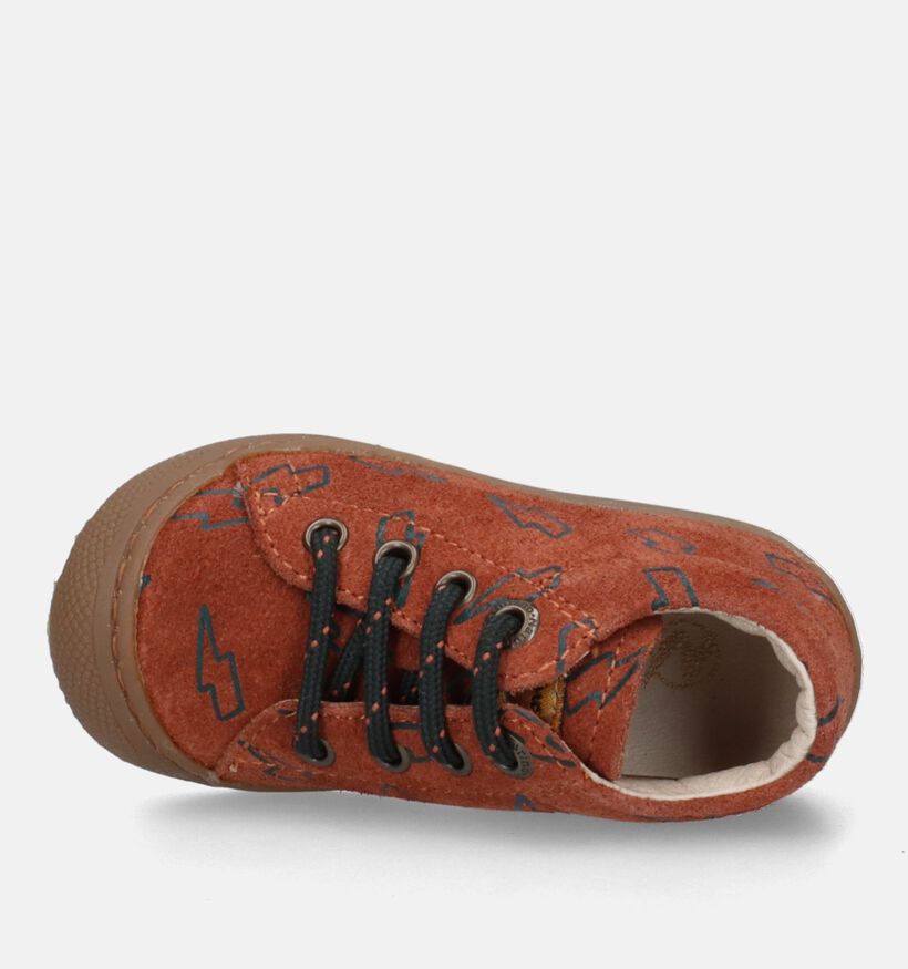 Naturino Cocoon Suede Bruine Babyschoentjes voor meisjes, jongens (355489) - geschikt voor steunzolen
